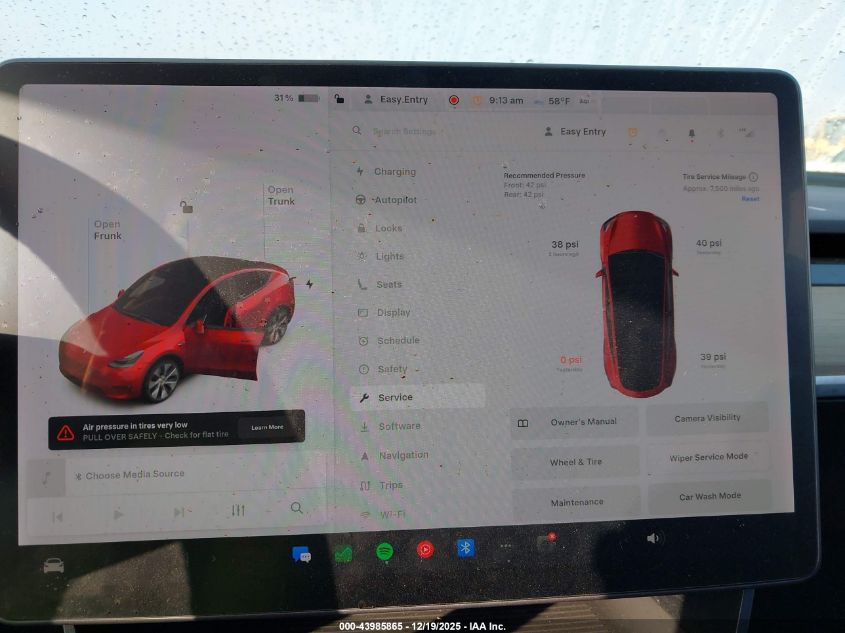 2021 Tesla Model Y Long Range Dual Motor All-Wheel Drive VIN: 5YJYGDEEXMF199138 Lot: 43985865