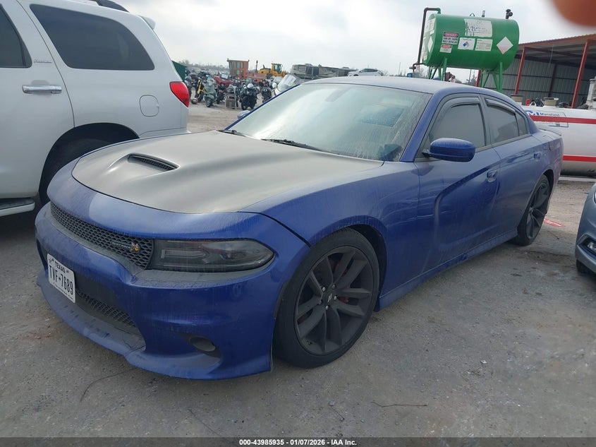 Vin: 2c3cdxgj4jh182442, lot: 44481643, dodge charger r/t scat pack rwd 20182