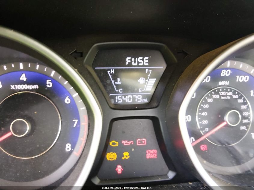 2014 Hyundai Elantra Sport VIN: KMHDH4AH9EU133471 Lot: 43985979