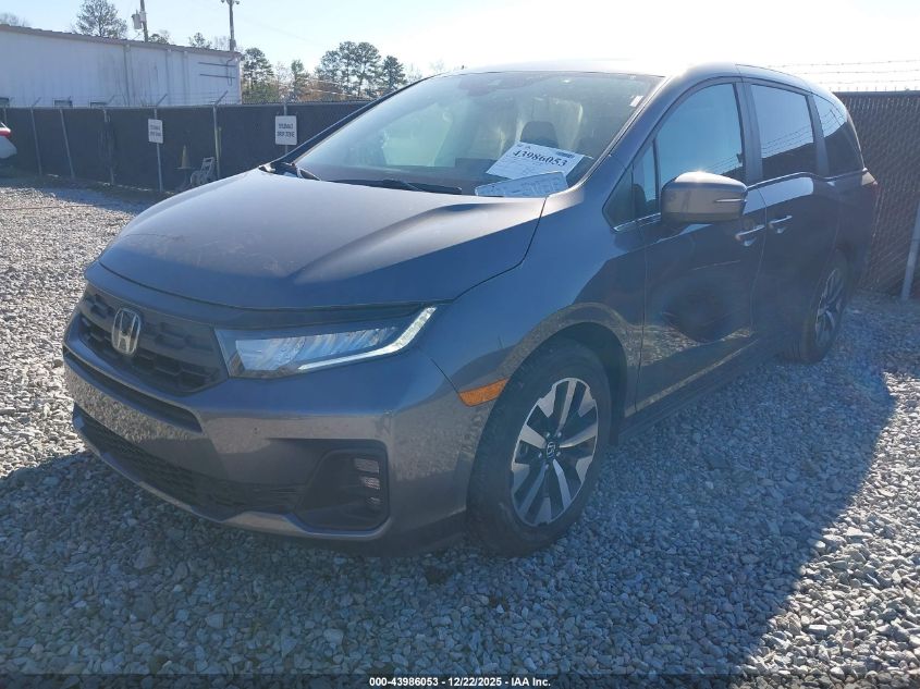 2025 Honda Odyssey Ex-L VIN: 5FNRL6H65SB080121 Lot: 43986053
