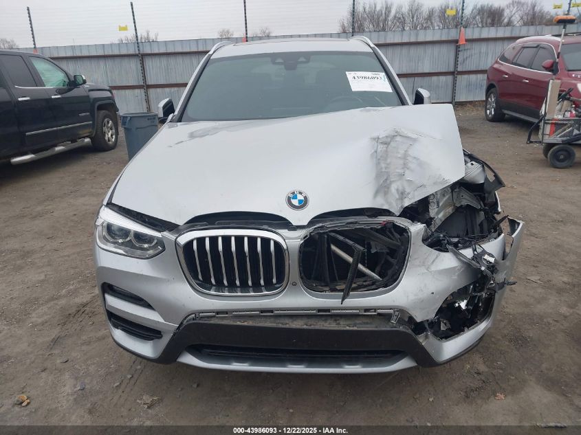 2021 BMW X3 xDrive30I VIN: 5UXTY5C00M9H70619 Lot: 43986093