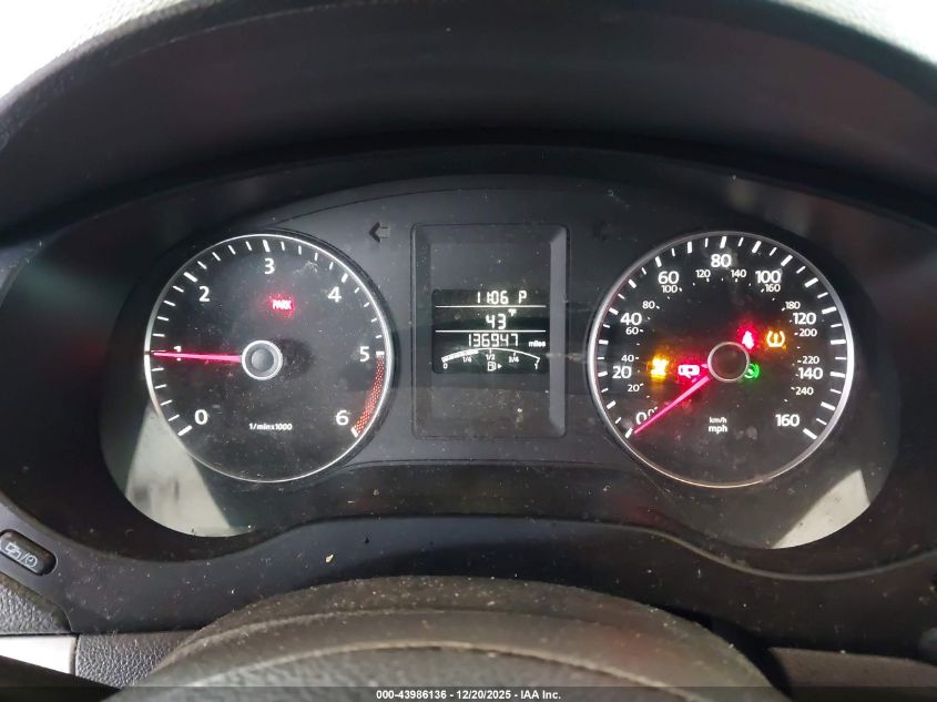 2012 Volkswagen Jetta 2.0L Tdi VIN: 3VWLL7AJ2CM342701 Lot: 43986136