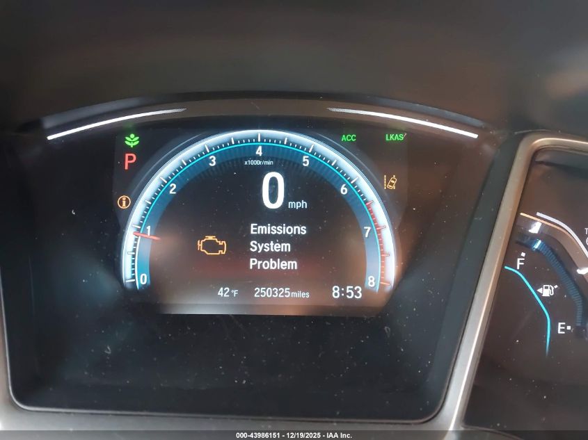 2016 Honda Civic Touring VIN: 19XFC1F97GE032751 Lot: 43986151