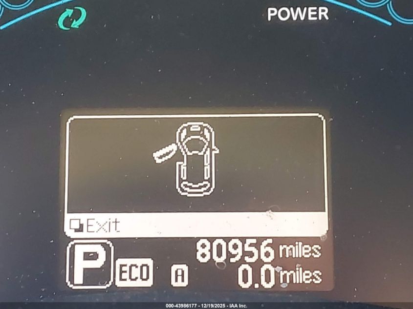 2013 Nissan Leaf S VIN: 1N4AZ0CP1DC417673 Lot: 43986177