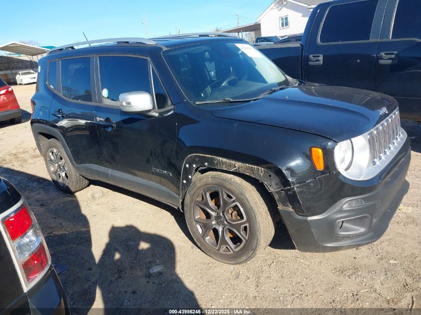2017 Jeep Renegade Limited Fwd VIN: ZACCJADB4HPE80108 Lot: 43986246
