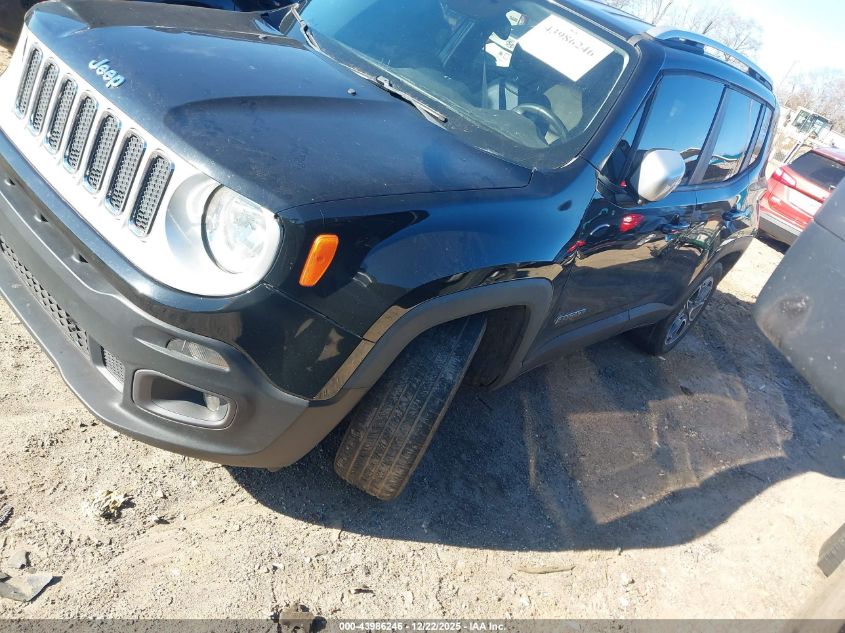 2017 Jeep Renegade Limited Fwd VIN: ZACCJADB4HPE80108 Lot: 43986246