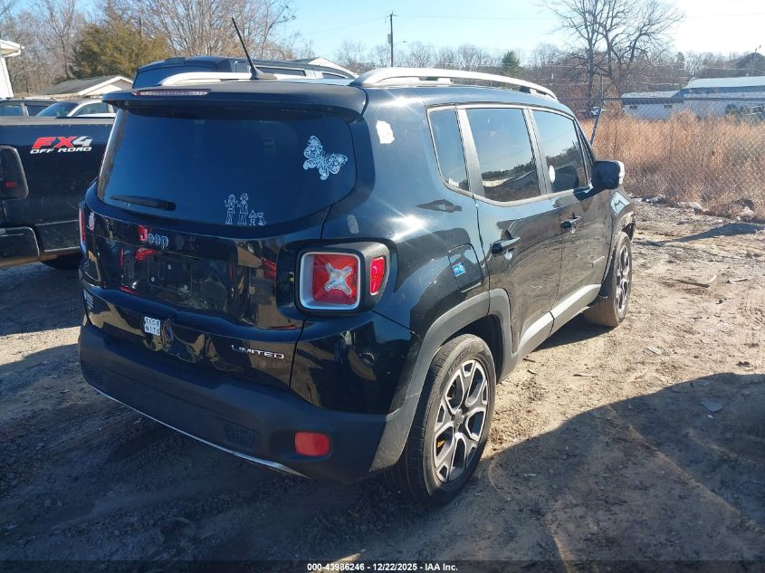 2017 Jeep Renegade Limited Fwd VIN: ZACCJADB4HPE80108 Lot: 43986246