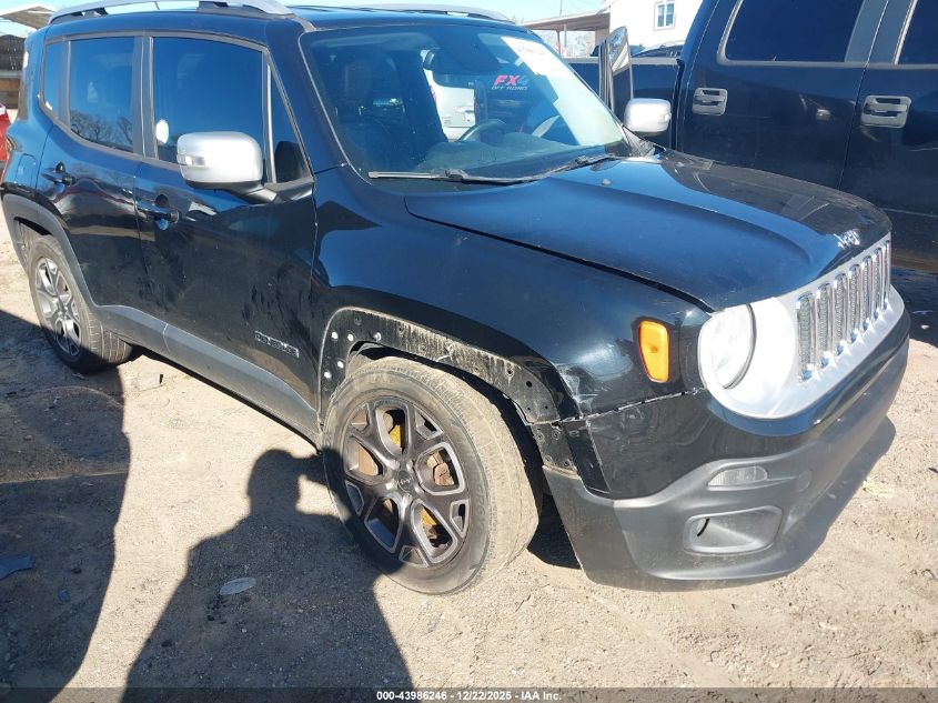 2017 Jeep Renegade Limited Fwd VIN: ZACCJADB4HPE80108 Lot: 43986246