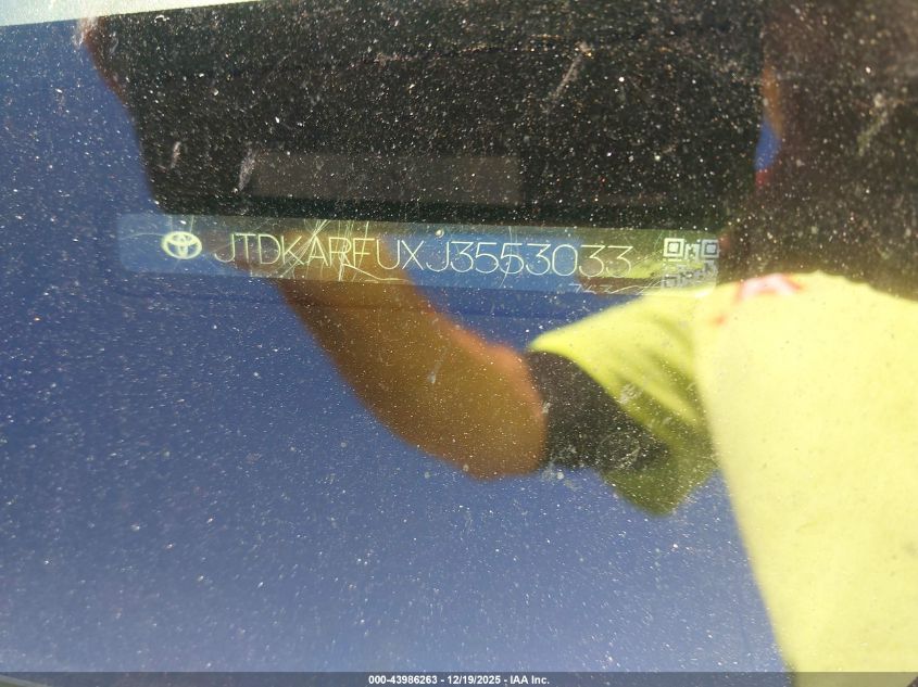 2018 Toyota Prius Four Touring VIN: JTDKARFUXJ3553033 Lot: 43986263