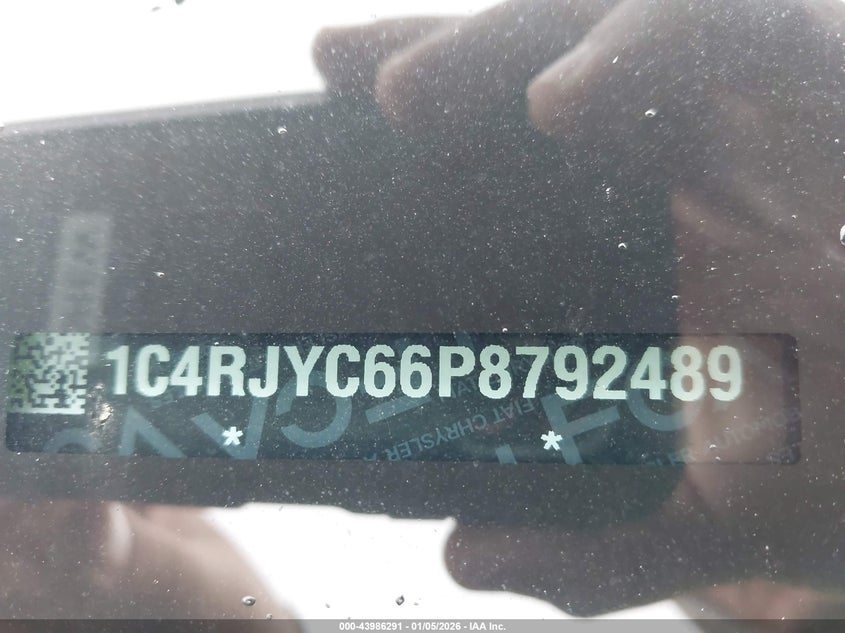 VIN 1C4RJYC66P8792489 2023 JEEP GRAND CHEROKEE 4XE TRAILHAWK