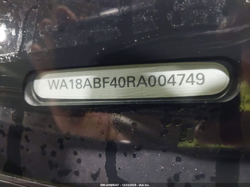 2024 Audi A4 Allroad Premium Plus 45 Tfsi Quattro S Tronic VIN: WA18ABF40RA004749 Lot: 43986347