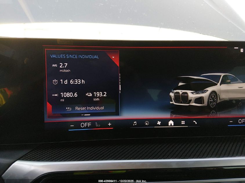 2024 BMW I4 Gran Coupe M50 VIN: WBY33AW09RFS92970 Lot: 43986411