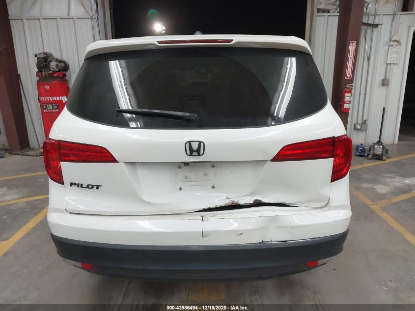 2017 Honda Pilot Ex-L VIN: 5FNYF5H51HB033228 Lot: 43986494