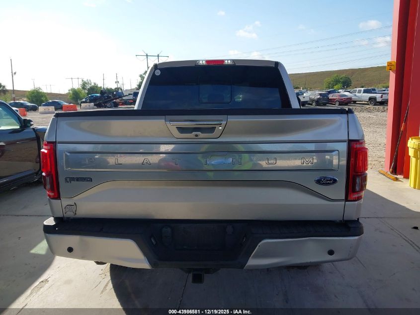 2015 Ford F-150 Platinum VIN: 1FTEW1CG8FFB95399 Lot: 43986581