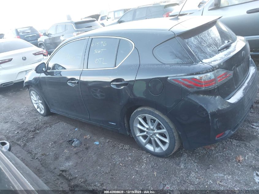 2011 Lexus Ct 200H Premium VIN: JTHKD5BH7B2013654 Lot: 43986639