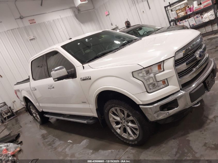 2016 Ford F-150 Lariat VIN: 1FTEW1EG2GKE94635 Lot: 43986665