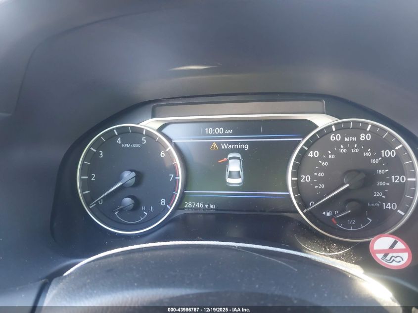 2025 Nissan Altima Sv Fwd VIN: 1N4BL4DV2SN307968 Lot: 43986787