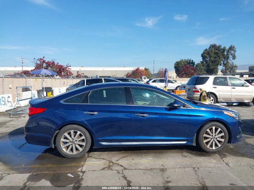 2016 Hyundai Sonata Limited VIN: 5NPE34AFXGH283222 Lot: 43986835