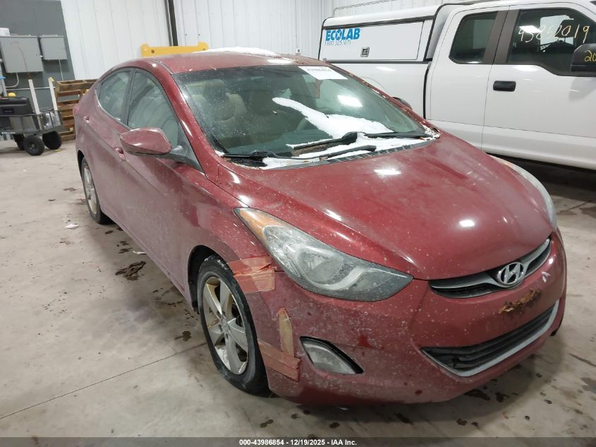 2013 Hyundai Elantra Gls VIN: 5NPDH4AE2DH245550 Lot: 43986854