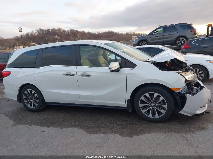 2022 Honda Odyssey Ex-L VIN: 5FNRL6H72NB015269 Lot: 43986906