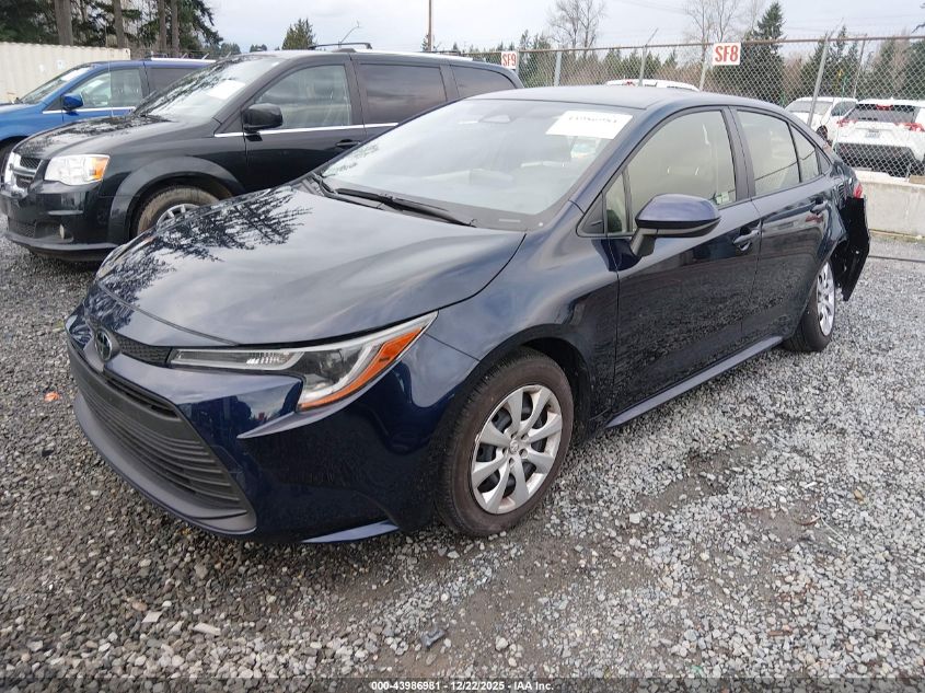 2025 Toyota Corolla Le VIN: JTDB4MEE1S3030151 Lot: 43986981