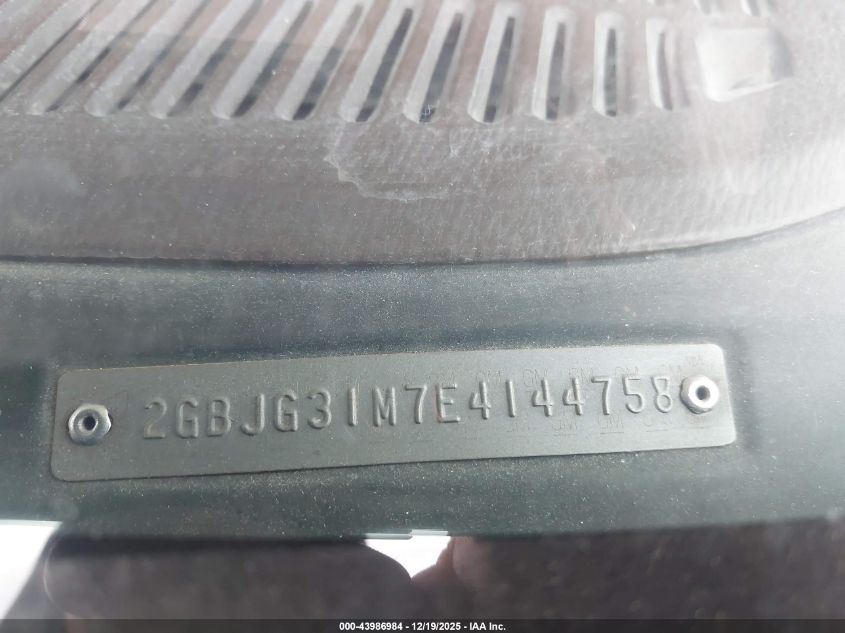 1984 Chevrolet G30 VIN: 2GBJG31M7E4144758 Lot: 43986984