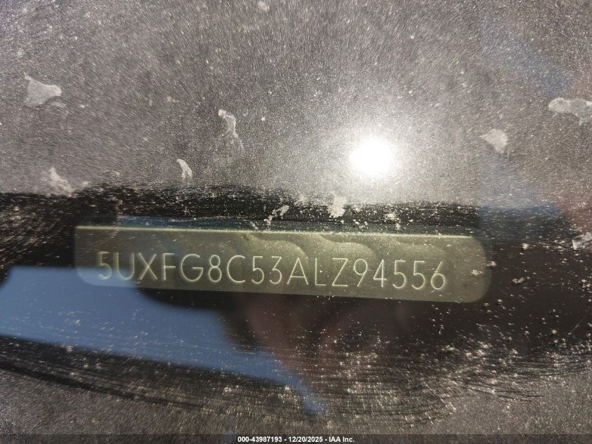 2010 BMW X6 xDrive50I VIN: 5UXFG8C53ALZ94556 Lot: 43987193