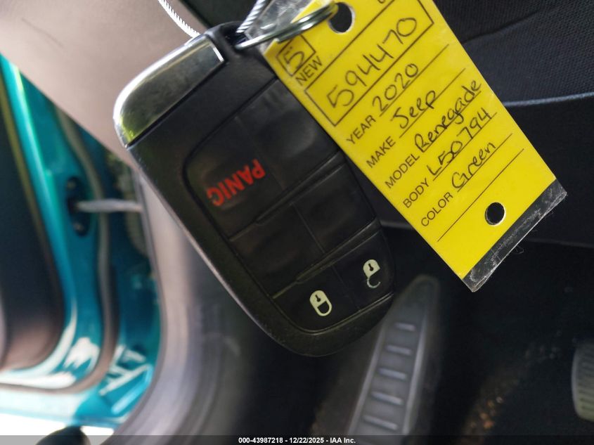 2020 Jeep Renegade Latitude Fwd VIN: ZACNJABB9LPL50794 Lot: 43987218