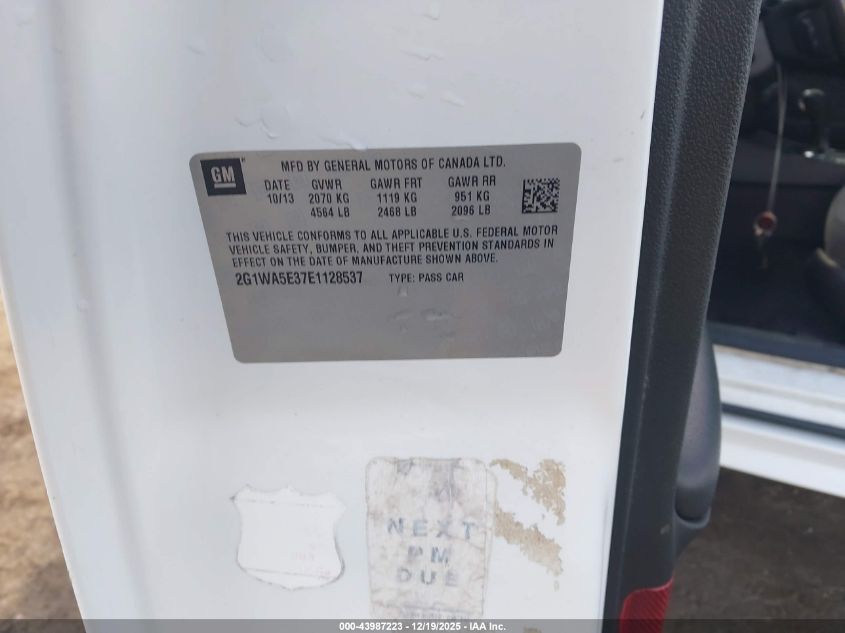 2014 Chevrolet Impala Limited Ls VIN: 2G1WA5E37E1128537 Lot: 43987223