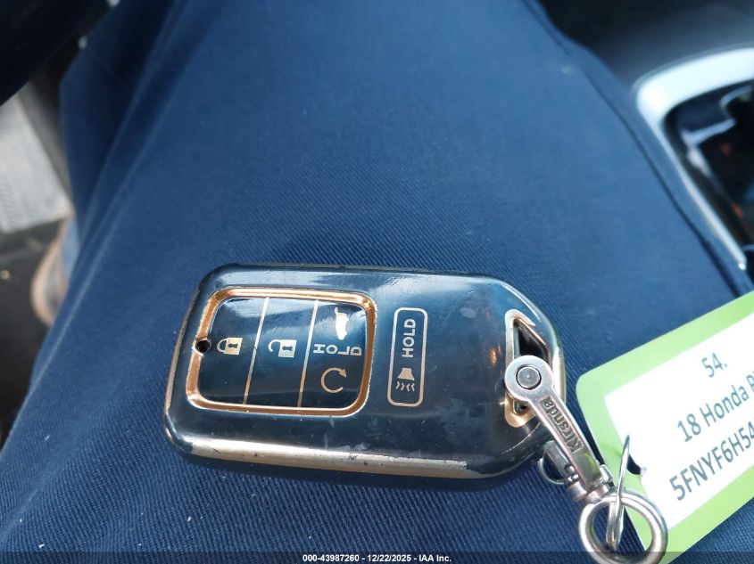 2018 Honda Pilot Ex-L VIN: 5FNYF6H54JB054750 Lot: 43987260