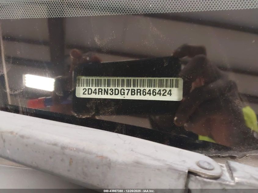 2011 Dodge Grand Caravan Mainstreet VIN: 2D4RN3DG7BR646424 Lot: 43987388