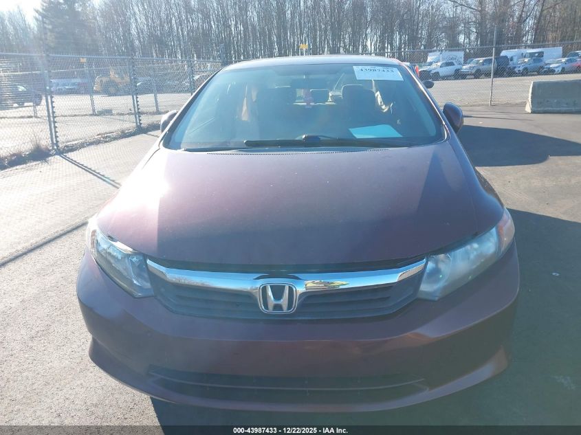 2012 Honda Civic Lx VIN: 2HGFB2F51CH553728 Lot: 43987433