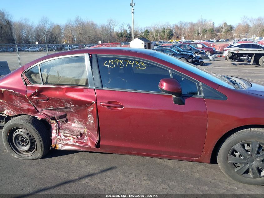 2012 Honda Civic Lx VIN: 2HGFB2F51CH553728 Lot: 43987433