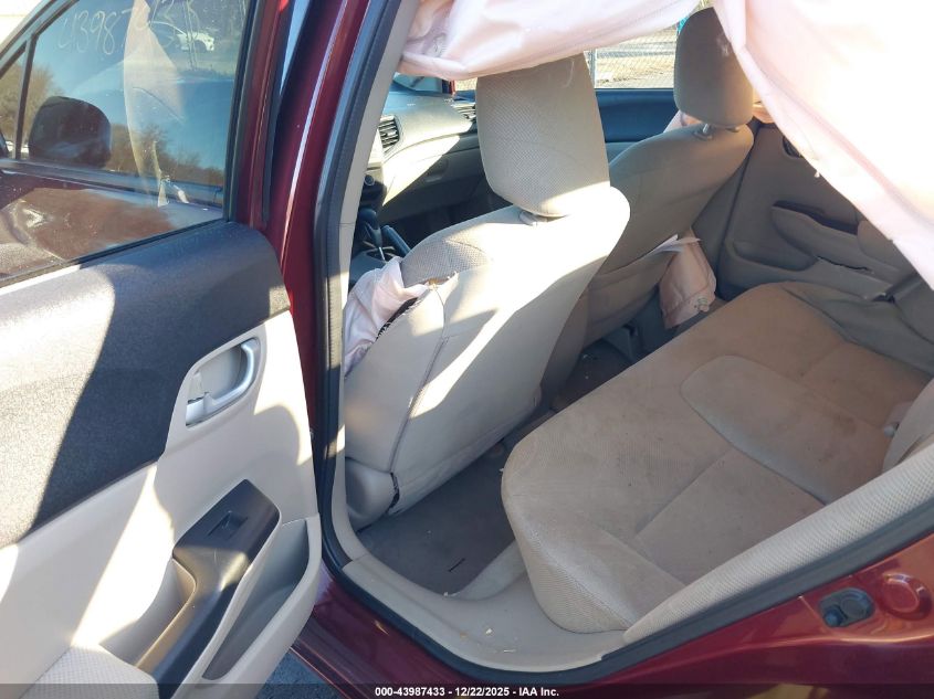 2012 Honda Civic Lx VIN: 2HGFB2F51CH553728 Lot: 43987433