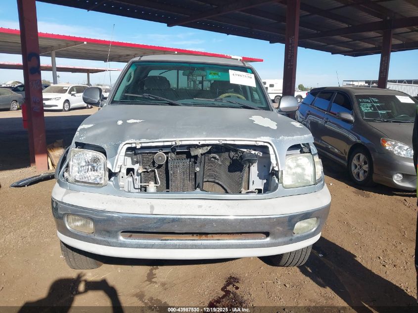 2000 Toyota Tundra Sr5 V8 VIN: 5TBRT3412YS100637 Lot: 43987530