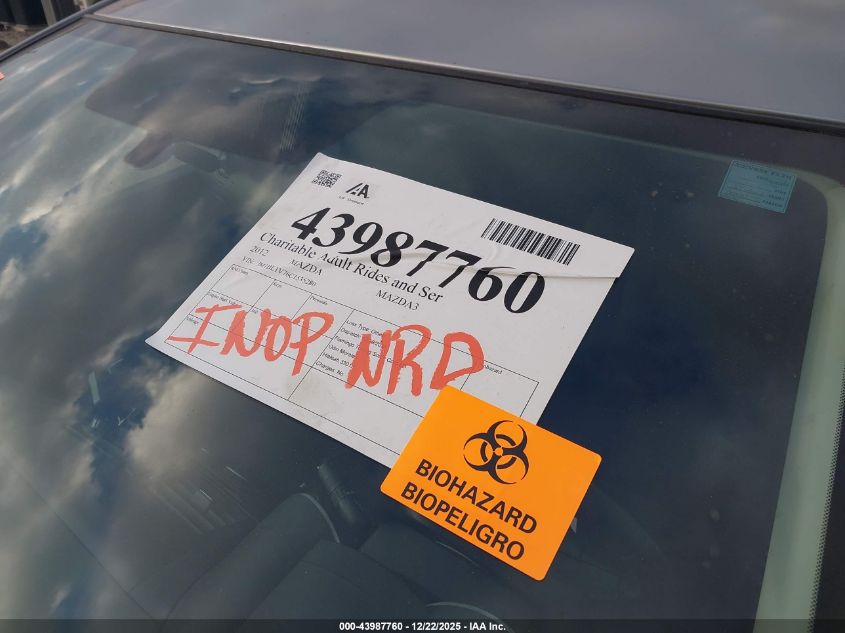 2012 Mazda Mazda3 I Touring VIN: JM1BL1V76C1535280 Lot: 43987760