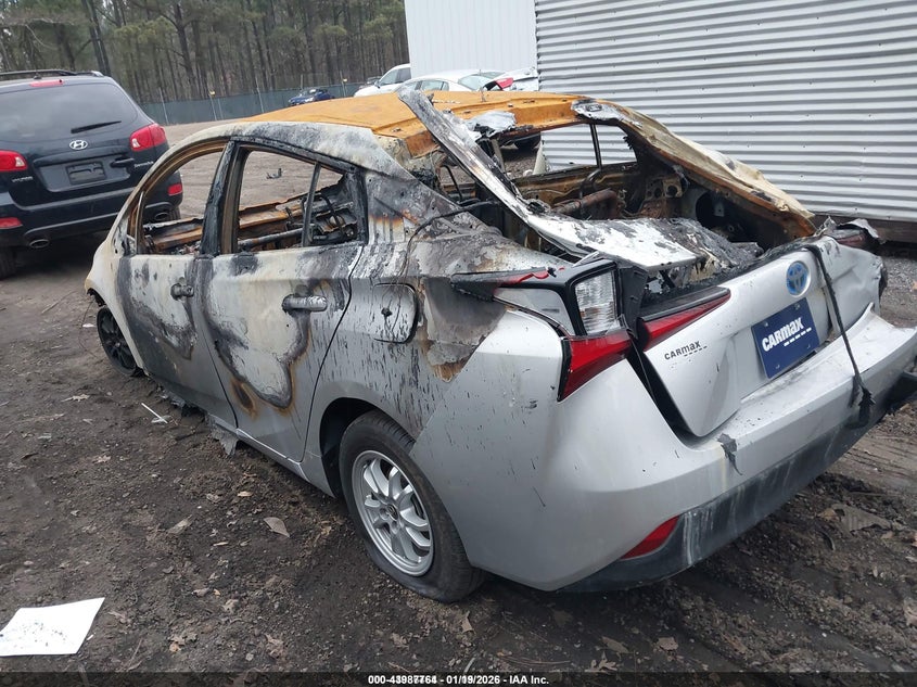 Vin: jtdkamfu1n3179114, lot: 44483472, toyota prius l 20223