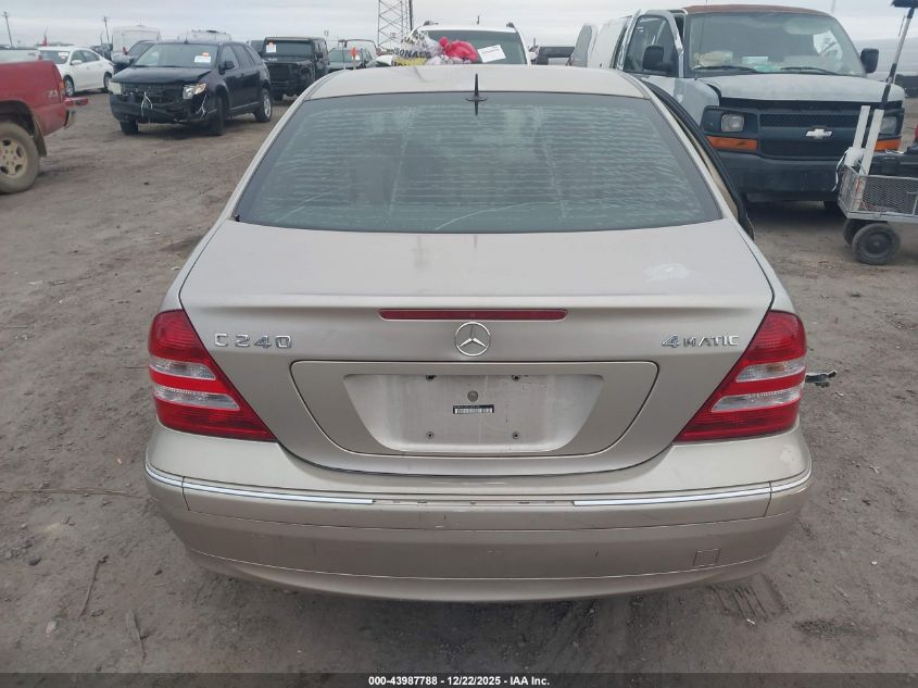 2005 Mercedes-Benz C 240 Luxury 4Matic VIN: WDBRF81J05F670100 Lot: 43987788