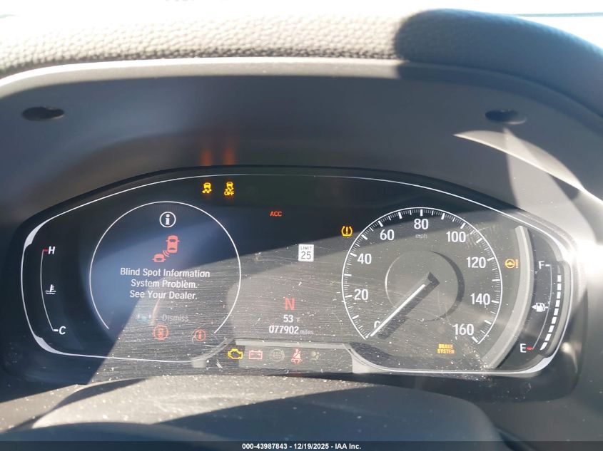 2019 Honda Accord Ex-L VIN: 1HGCV1F57KA162343 Lot: 43987843