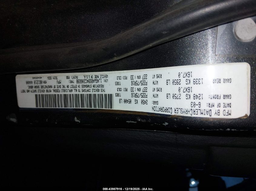 2004 Jeep Grand Cherokee Laredo VIN: 1J4GW48S94C206698 Lot: 43987916