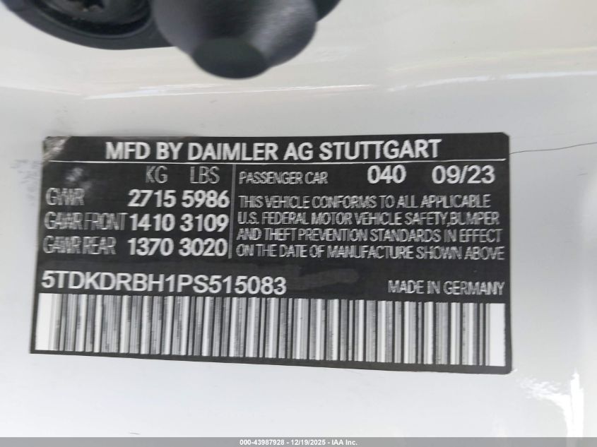 2023 Toyota Highlander Platinum VIN: 5TDKDRBH7PS508557 Lot: 43987928