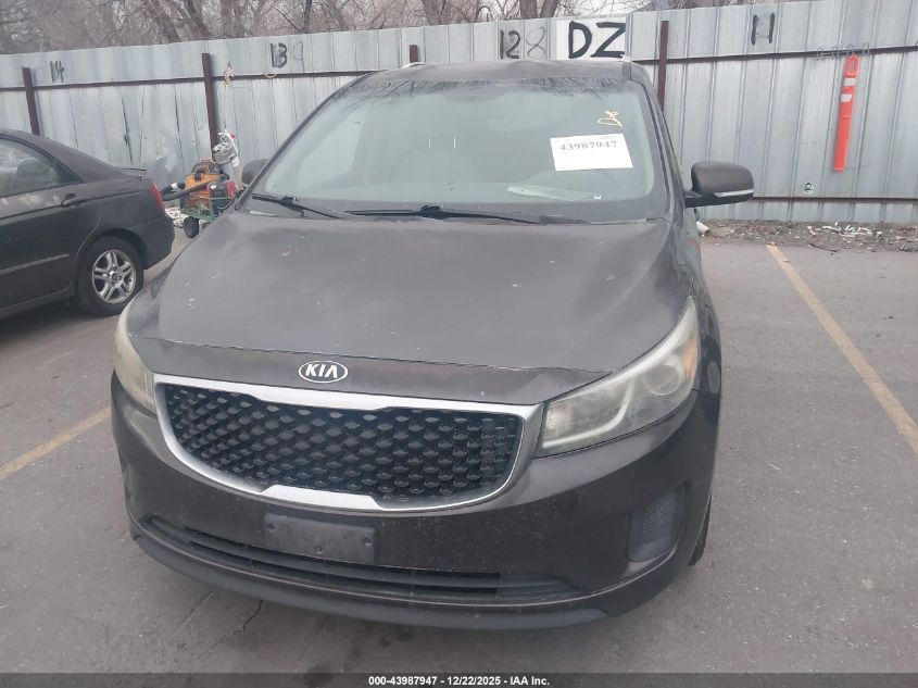 2015 Kia Sedona Lx VIN: KNDMB5C10F6036774 Lot: 43987947