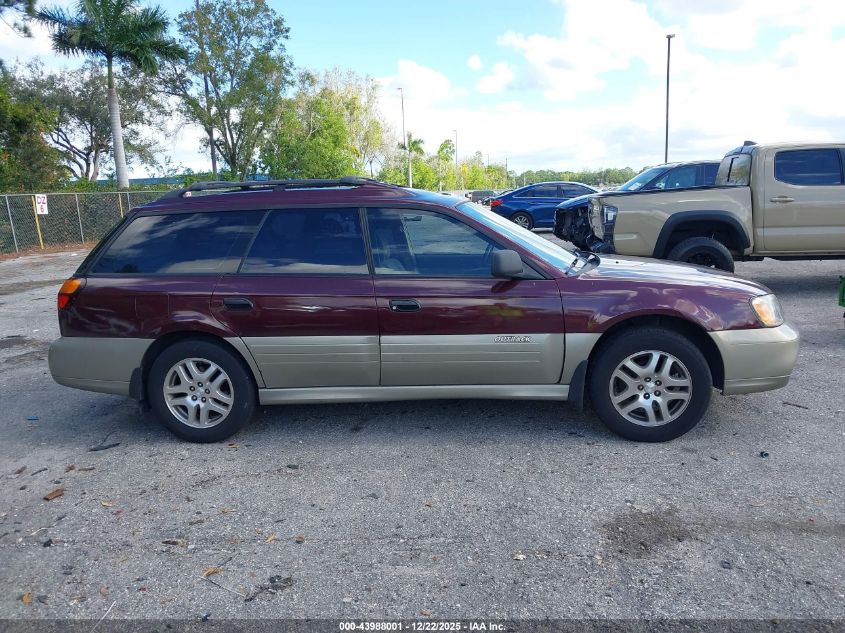 2000 Subaru Outback VIN: 4S3BH6755Y7649091 Lot: 43988001