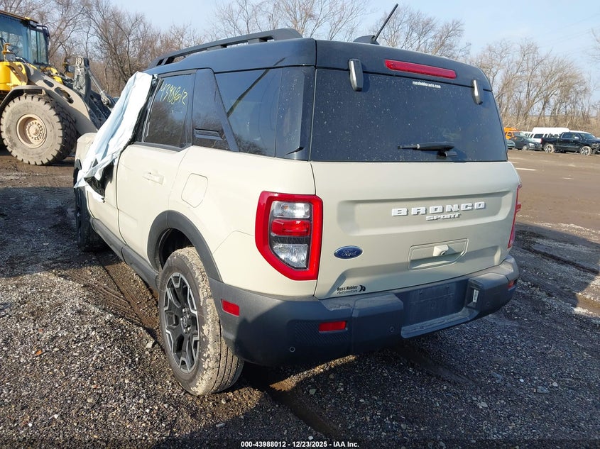 Vin: 3fmcr9cn2sre17004, lot: 44483720, ford bronco sport outer banks 20253