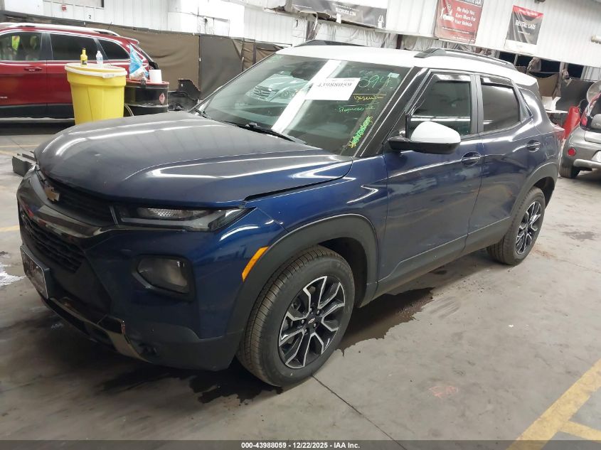 2022 Chevrolet Trailblazer Fwd Activ VIN: KL79MVSLXNB108957 Lot: 43988059
