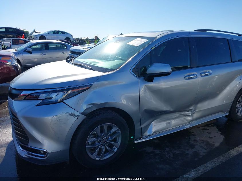 2022 Toyota Sienna Xle VIN: 5TDYRKEC2NS118823 Lot: 43988081