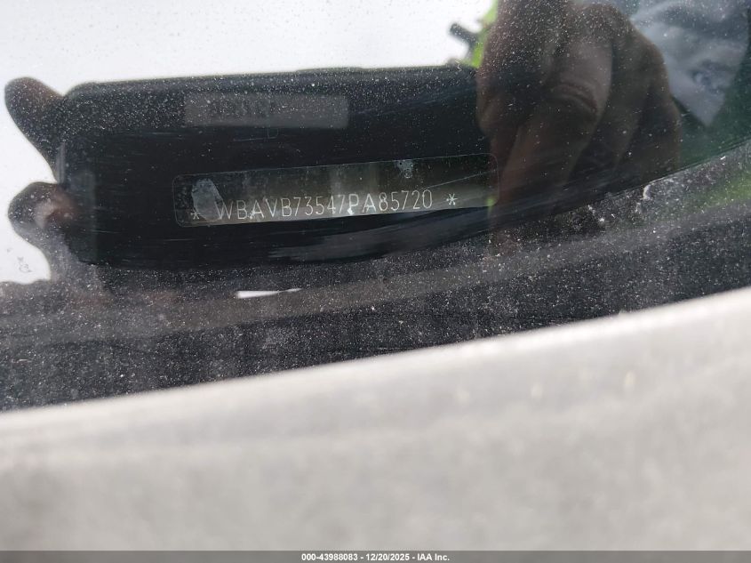 2007 BMW 335I VIN: WBAVB73547PA85720 Lot: 43988083