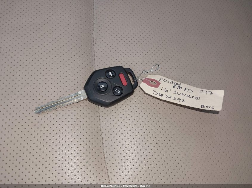 2016 Subaru Outback 2.5I Limited VIN: 4S4BSAJC2G3217961 Lot: 43988135