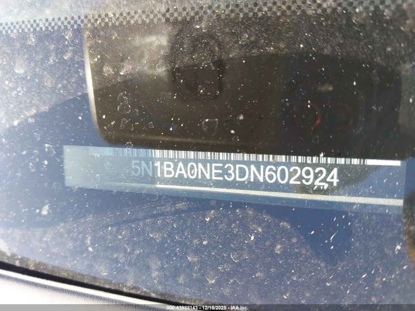 2013 Nissan Armada Platinum VIN: 5N1BA0NE3DN602924 Lot: 43988143