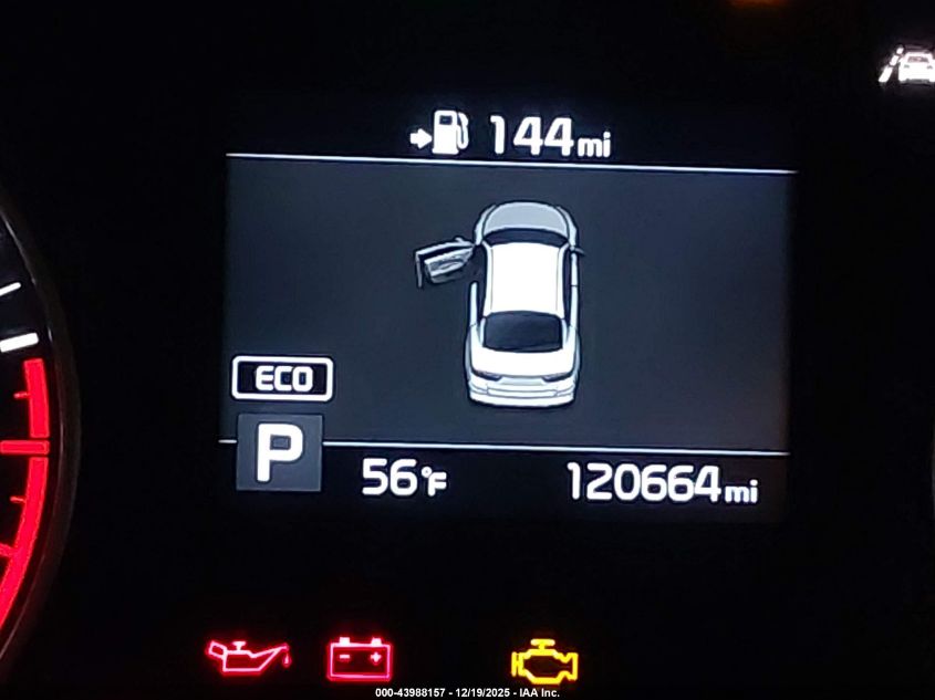 2020 Kia Optima Lx VIN: 5XXGT4L31LG392315 Lot: 43988157